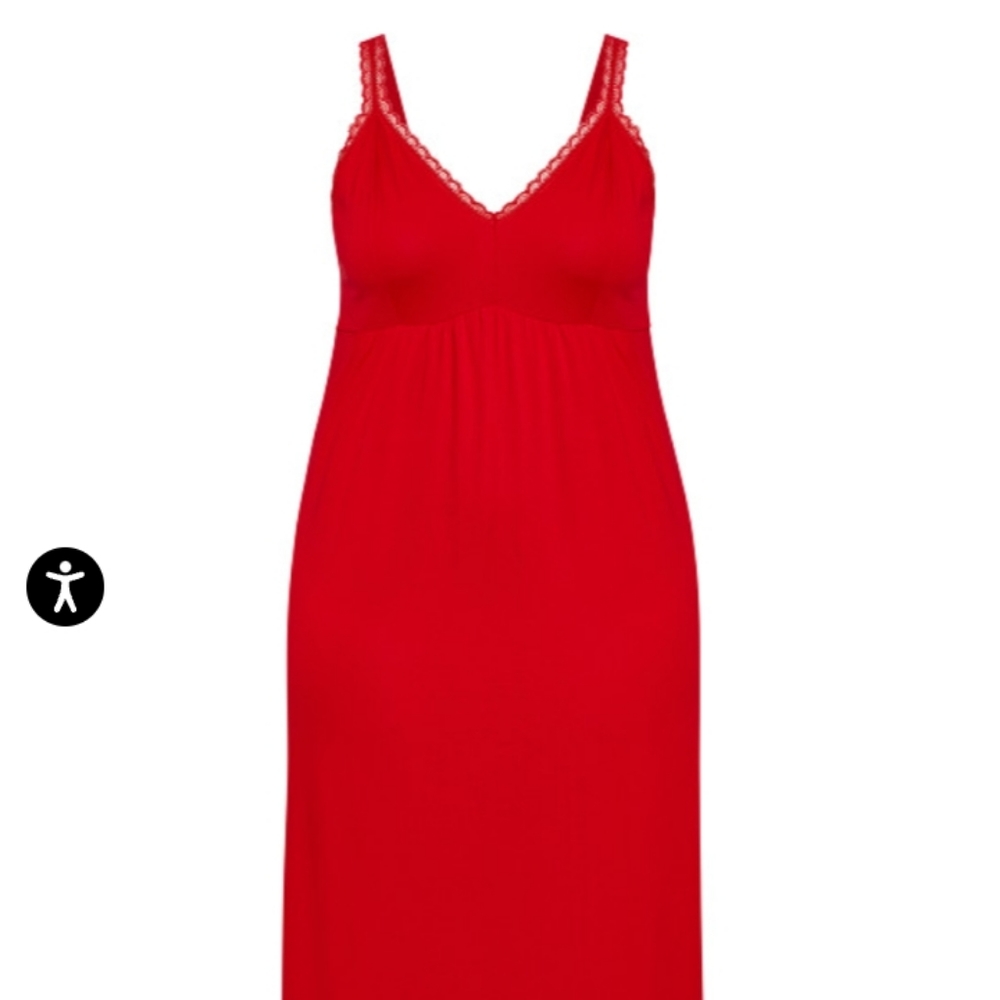 Plus Size Red Avenue Brand Maxi Sleep Lace Trim 18/20
